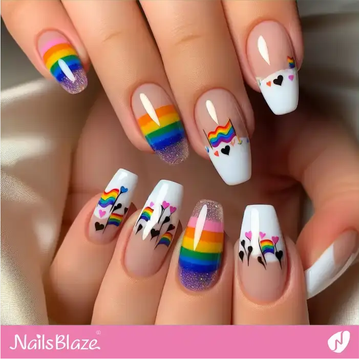 Pride Parade Nail Art Design | Pride | LGBTQIA2S+ Nails - NB2055